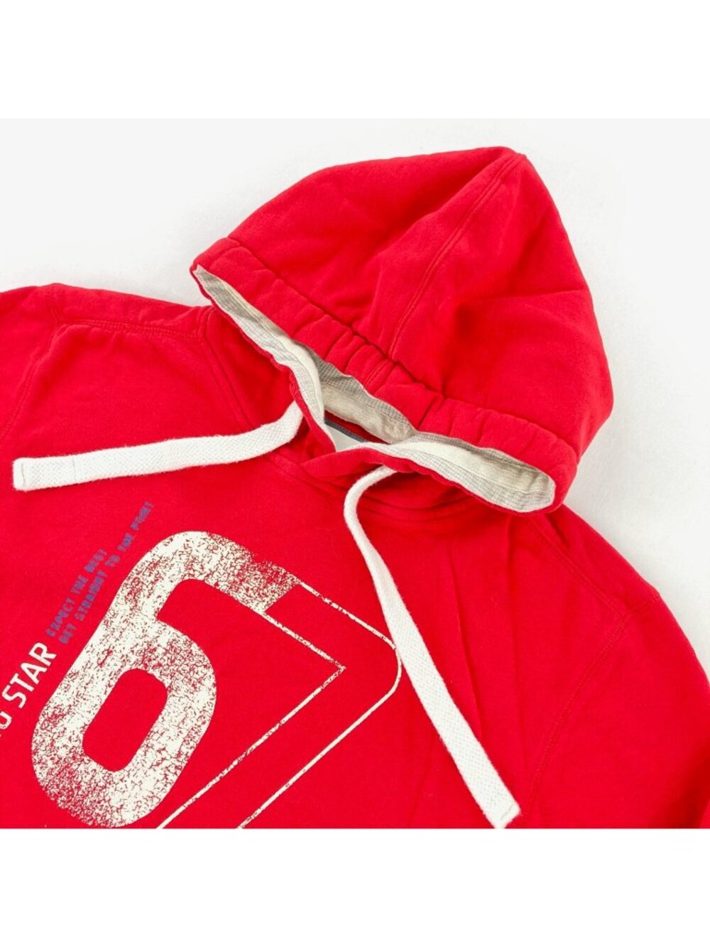 Big Star Men's Logo Pullover Hoodie/Sweatshirt Red • Medium
